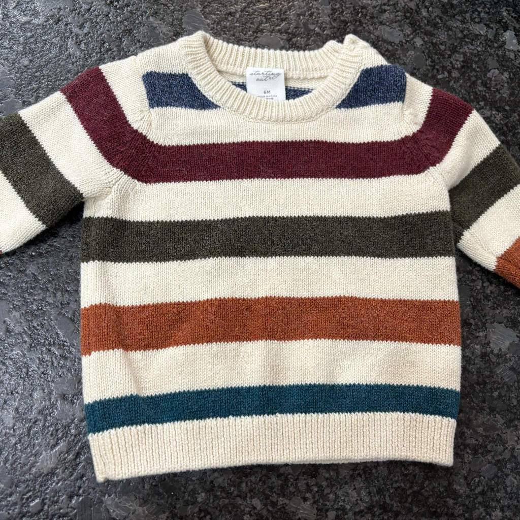 Multi-Colored Striped Pullover